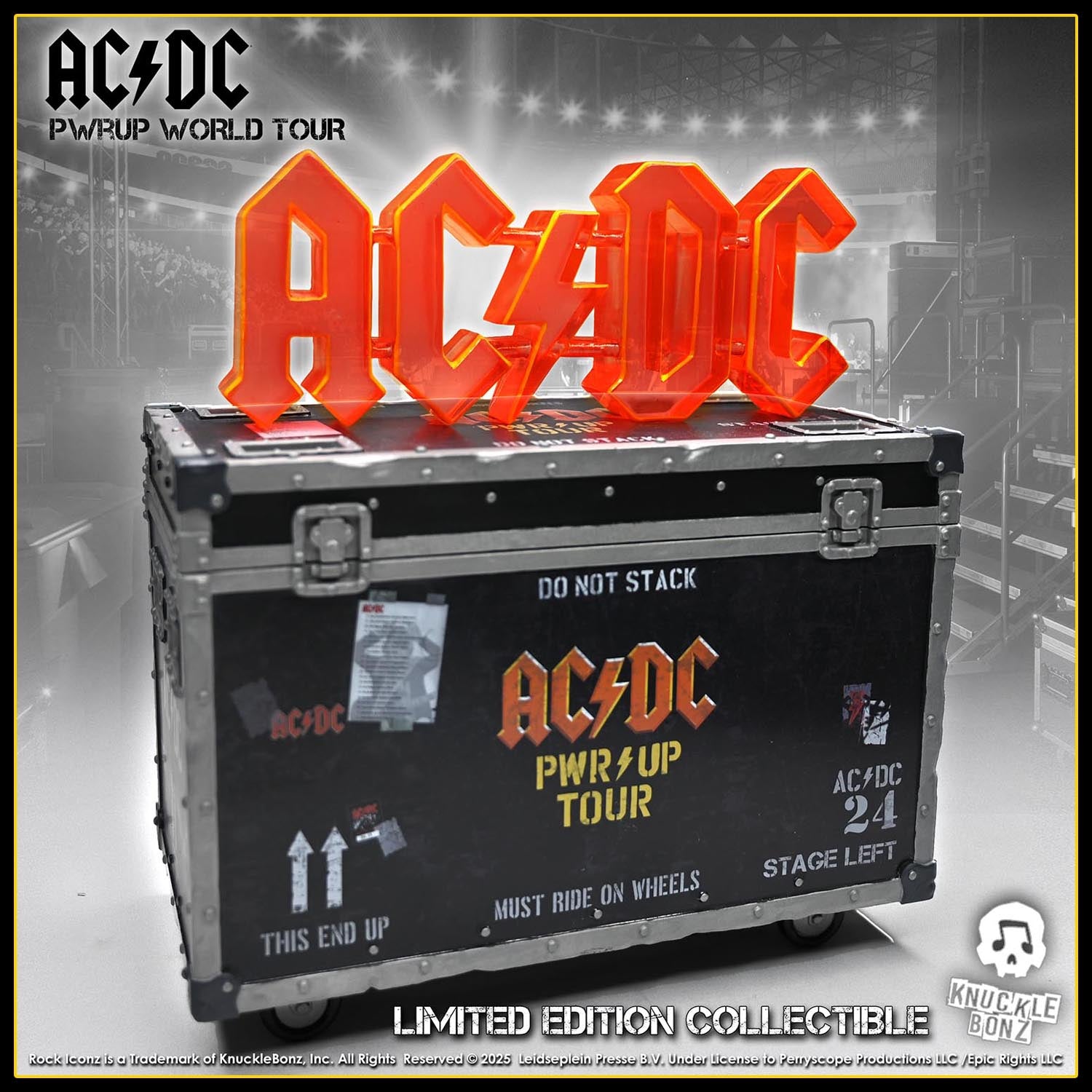AC/DC PWR UP Road Case KnuckleBonz Statue